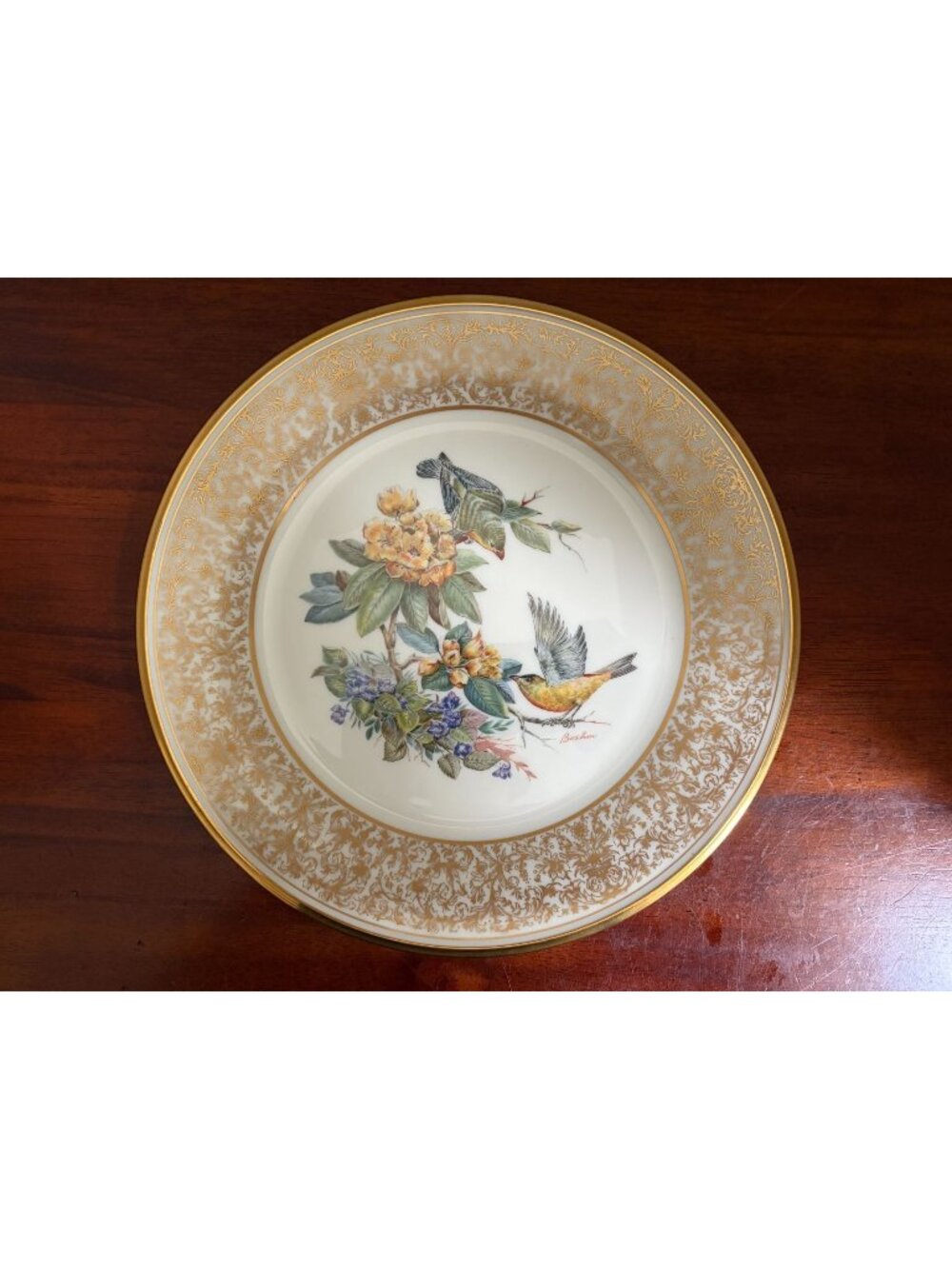 Vintage Lenox Annual Limited Edition," Goldfinch" Collector Plate, 1971
